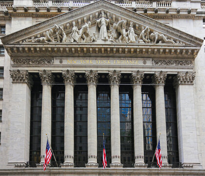 The New york Stock Exchange. Wall Street is the largest stock exchange in the world by market capitalization. New York, US - August, 2015