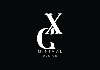 Creative Letters CX Logo Design Vector Template. Initial Letters CX Logo Design - obrazy, fototapety, plakaty