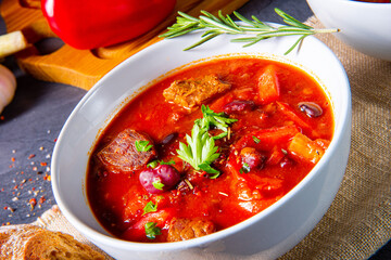 Spicy Mexican style beef with beans