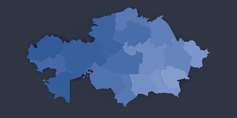 Fototapeta premium A stylized rendering of the Kazakhstan map conveying the modern digital age and its emphasis on global connectivity among people