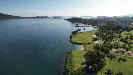 Fototapeta premium Kota Kinabalu, Sabah Malaysia – June 15, 2022: The Sutera Harbour, Resorts and Marina Bay