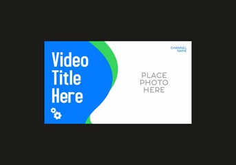 Blue green color of thumbnail design video