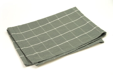 Fabric placemat isolated on white background. Selective focus.