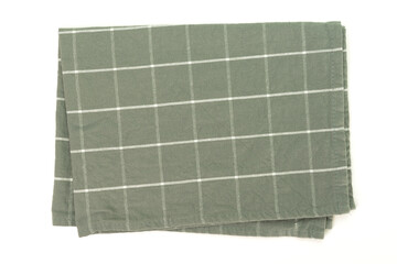 Fabric placemat isolated on white background. Selective focus.