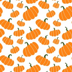 Halloween seamless cute pumpkins pattern for textiles and packaging and gifts and kids and wrapping paper