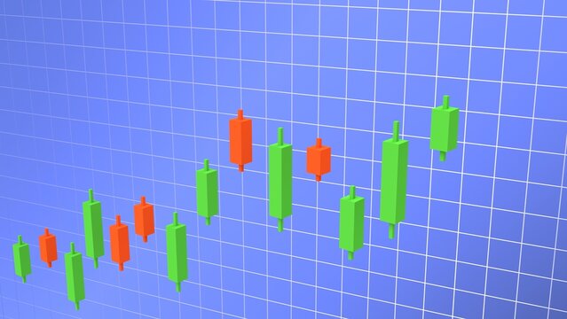 stock market graph, 3d representation. Can be used to represent forex and trading market, financial and economy topics, background to show crisis and inflation or investment and banking analysis