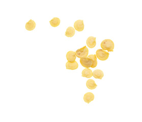 Paprika seeds isolated on white background.