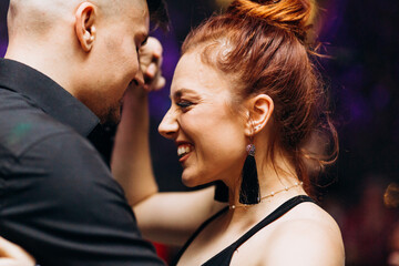 Kharkiv, Ukraine 11.12.21 People dancing bachata on the dance floor