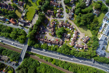 Arial view of suburban Housing, Hessle  Yorkshire 