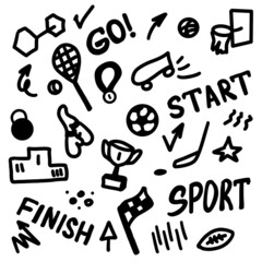 set of sport line icons 