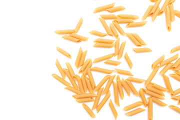 Dry pasta isolated on a white background.