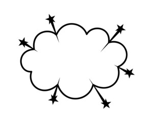 Comic speech bubble for different emotions. Comic explosion. Vector illustration