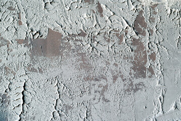 The texture of the old gray concrete wall for the background in the loft style with scuffs and...