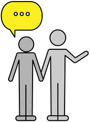 Speech bubble icon. Social media messages, comic bubbles and chats. Think stickers, speech comments. Interface dialog, talk button, application speech balloon. Message, communication letter