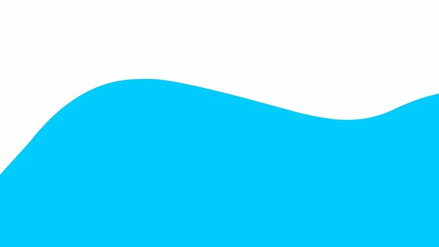 Animated blue spot. background. Looped video. Decorative wave gradually changes shape. Flat vector illustration isolated on a white background.