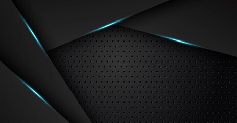 abstract light blue black space frame layout design tech triangle concept gray texture background. eps10 vector