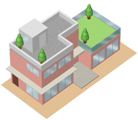 3Dイラストによる一戸建て住宅のイメージ