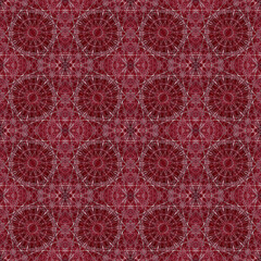 Seamless Crimson pattern with symmetric geometric ornament. Trendy seamless background for use in design, internet, web themes.