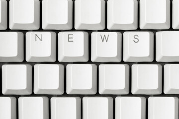 Online news concept - keyboard with NEWS keys
