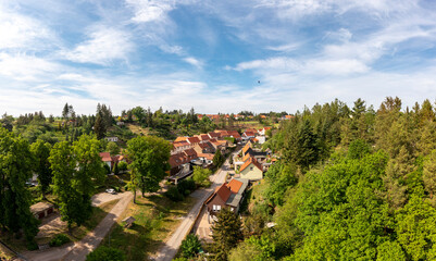 Fototapeta na wymiar Lufttbildaufnahme Braunschwende Harz