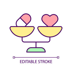 Complementary medicine RGB color icon. Approach with different treatments. Medications and physical therapy. Isolated vector illustration. Simple filled line drawing. Editable stroke. Arial font used