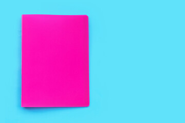 Office folder on blue background.