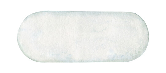Light blue banner for inscriptions. Watercolor illustration isolated on white background.