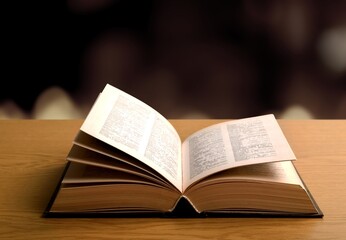 Old retro book is open about status. Holly book concept