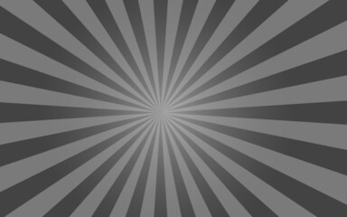 Sun rays Retro vintage style on gray background, Sunburst Pattern Background. Rays. Summer Banner Vector illustration.