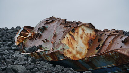 Schiffswrack in Südisland