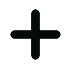 Fototapeta premium plus icon vector. Black Cross vector icon.