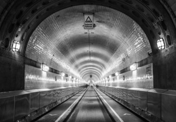 Old Elb tunnel in Hamburg