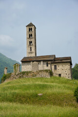 Fototapeta na wymiar Medieval church at Lasnigo, Como, Italy