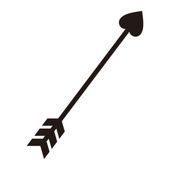 arrow with heart icon vector symbol
