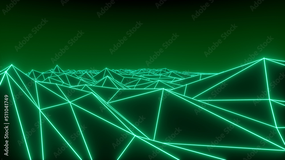 Wall mural abstract network concept line connection (3d rendering)