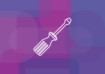 Screwdriver icon vector line icon.vector illustration design