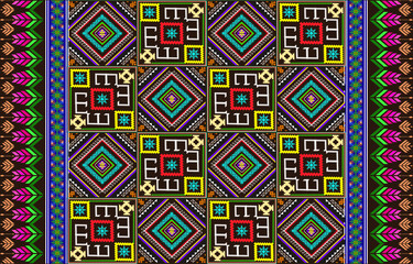 Set of symmetrical components in a continuous pattern for décor. Wallpaper, textiles, and ceramics all have prints. Illustration in vector format.