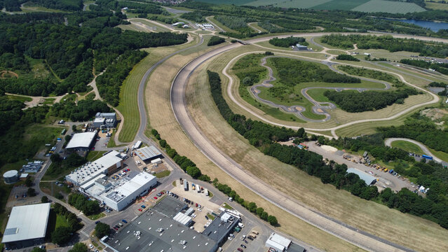 Aerial view of British Countryside Landscape and Millbrook Proving Ground