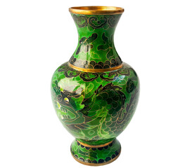 antique vase isolated on white decoration object chine