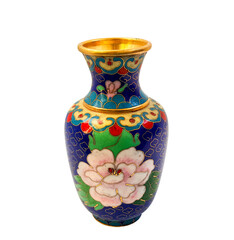 antique vase isolated on white decoration object chine