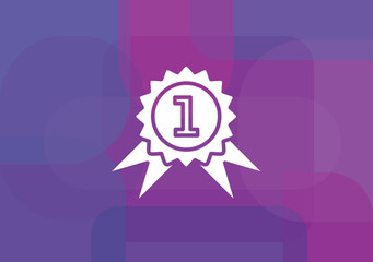 Winner medal icon. Award emblem symbol.Vector illustration.