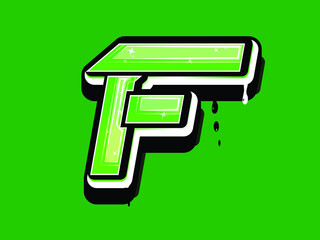 Hand lettering Graffiti Typography with Dripping Vector Template