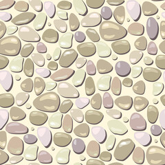 A seamless background of cobblestones in pastel colours. EPS10 vector format.
