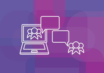 Video chat icon. Webcam chatting sign.Vector illustration.