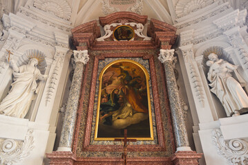 Innenansicht Schönenbergkirche am Schönenberg nahe Ellwangen (Jagst) in Baden-Württemberg