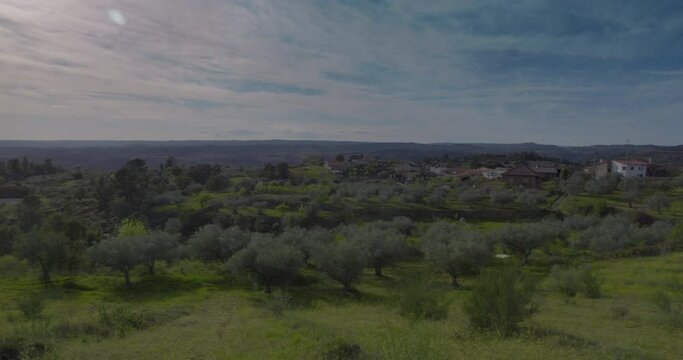 View of rural village in northern Portugal. New village.