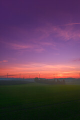 Sonnenuntergang im Ostalbkreis / Baden-Württemberg