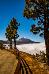 Paisaje con el pico del teide de fondo en la isla de Tenerife © CarlosHerreros