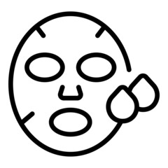 Coco face mask icon outline vector. Cream milk. Extract product