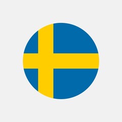 Country Sweden. Sweden flag. Vector illustration.